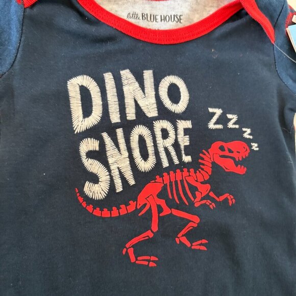Little Blue House By Hatley Baby Body Suit & Hat Dinosaurs 12-18 months NEW Dino - Picture 4 of 10